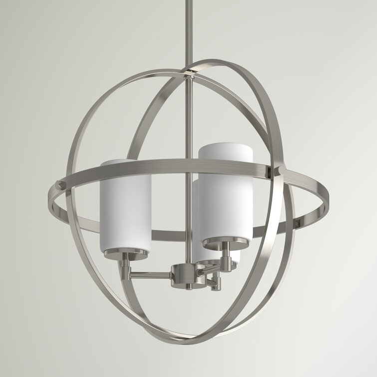 Globe chandelier brushed deals nickel